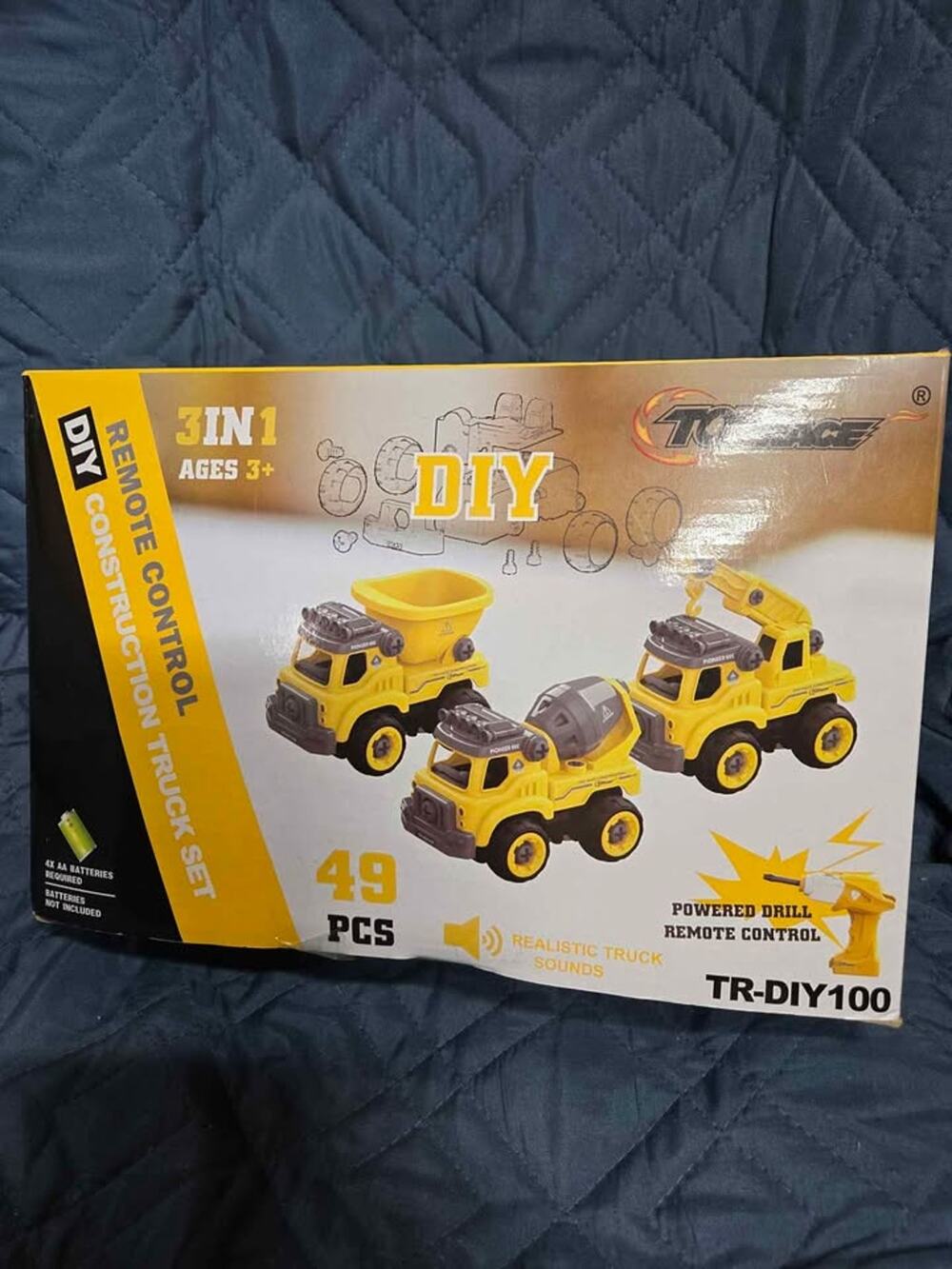 Top Race TR-DIY100 3-in-1 DIY Remote Control Construction Truck Set
